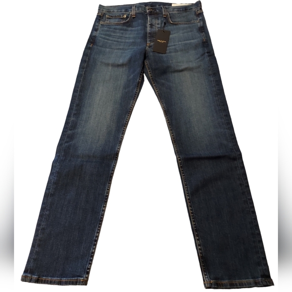 Rag & Bone Fit 2 Slim Button Fly  Womens  Jeans Size 34 NWT - Picture 1 of 9
